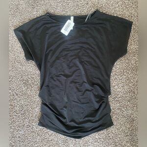 Black T-shirt scrunched sides